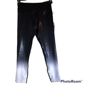 Zyia Active Women's Ombre Light n Tight Hi-Rise 7/8 Black Metallic Size: 6-8